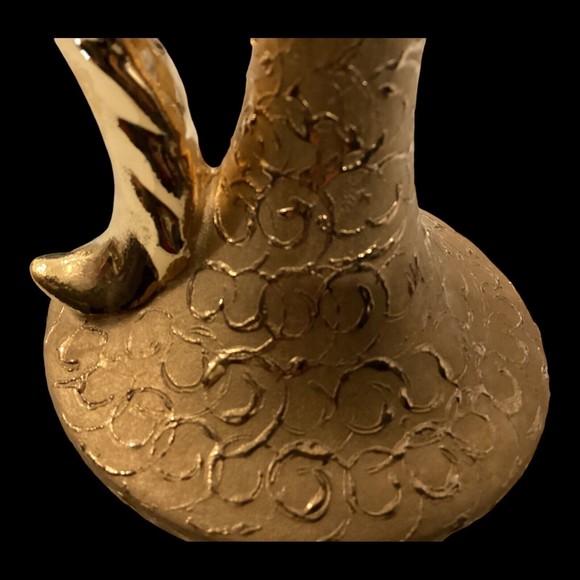 Weeping Gold Ewer 24 Karat Gold Savoy China 7 inches x 2 3/4  1950’s 60’s Era - Picture 3 of 5